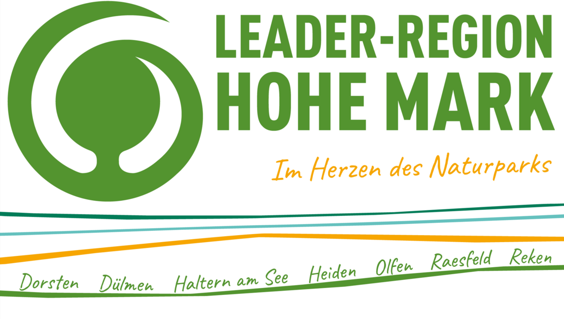 Dieses Foto zeigt das Logo der LEADER-Region Hohe Mark.