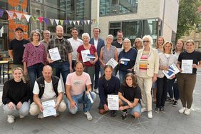 STADTRADELN-Preisverleihung Das Foto zeigt die Teilnehmenden der STADTRADELN-Preisverleihung