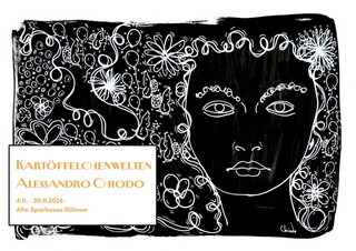 Ausstellungsflyer Alessandro Chiodo Kartöffelchenwelten 